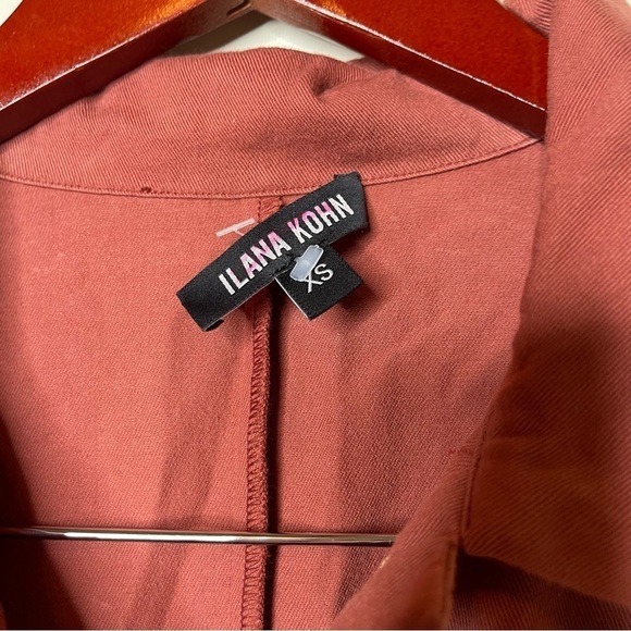 Ilana Kohn Long Sleeve Chichi Utility Coverall Jumpsuit in soft rust red sz XS - Picture 3 of 11